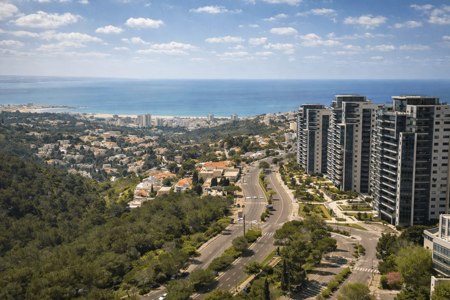 דירות ובתי יוקרה בדניה חיפה עם נוף פתוח לים